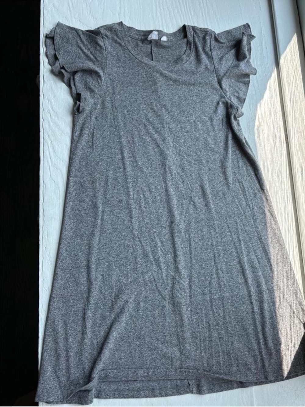 GAP Heather Gray Cap Sleeve Scoop Neck T-Shirt Swing Dress S